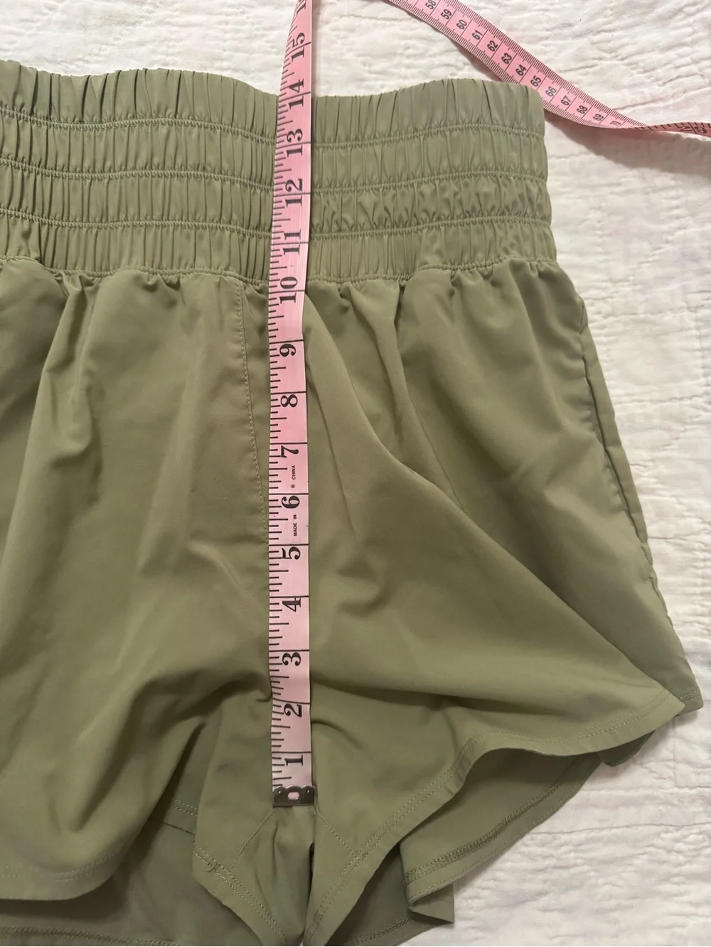 Nike Women's One Dri-Fit Ultra High Waist 3” Olive Green Athletic Shorts